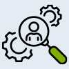 Magnify man and system icon
